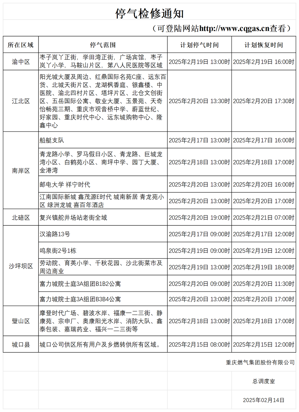 停气通知2月14日_Sheet1