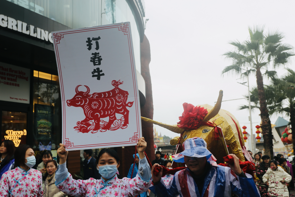 “打春牛”活動。景區(qū)供圖
