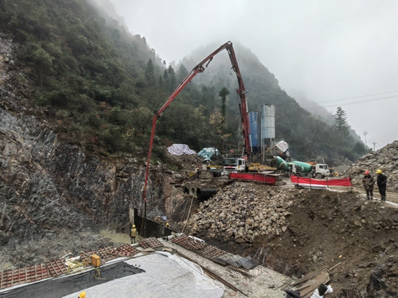 口泉水库建设现场。开州区委宣传部供图