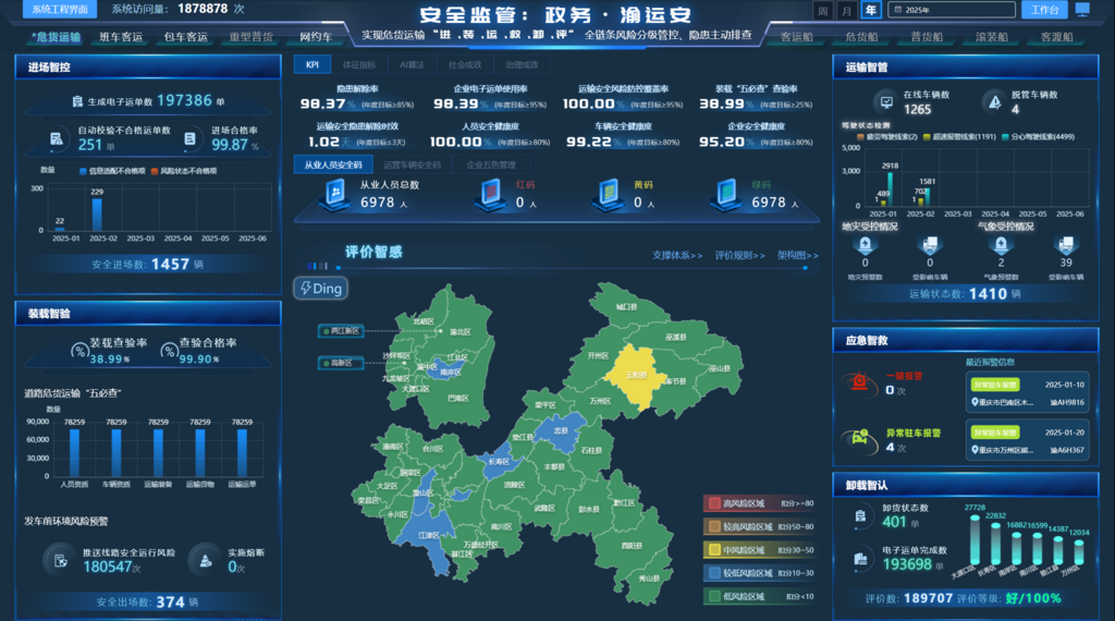 “渝运安”平台截图。重庆市交通运输委供图