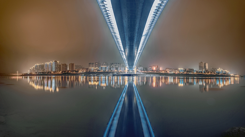 江津几江半岛夜景。江津区城市管理局供图