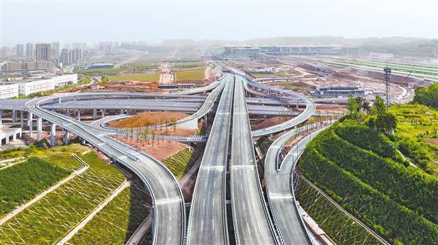 The construction site of Chahui Avenue in Nan’an on April 14