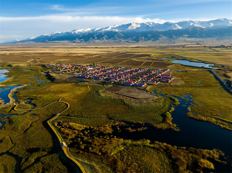 鸟瞰高家湖。巴里坤哈萨克自治县委宣传部供图