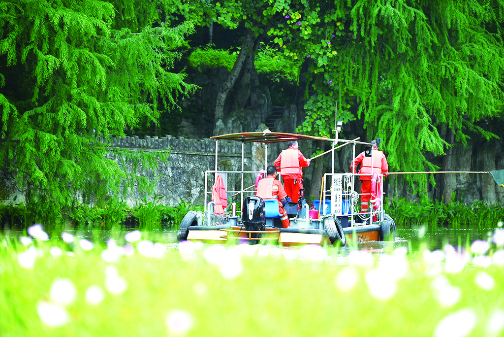 3 图片：公园水体清漂 提升城市形象(分-FZ0039419077