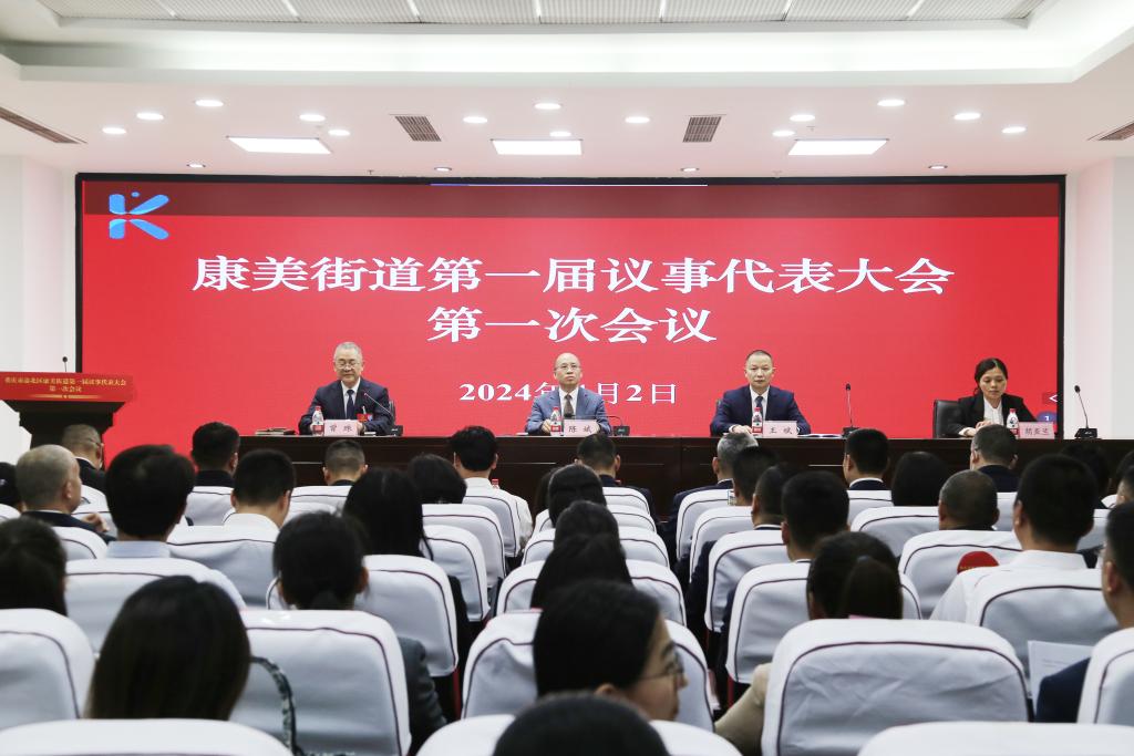 康美街道第一届议事代表大会第一次会议召开