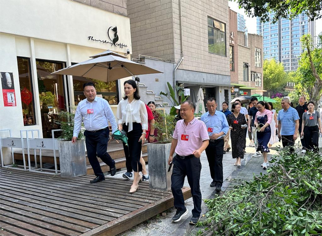 代表视察特色商业街