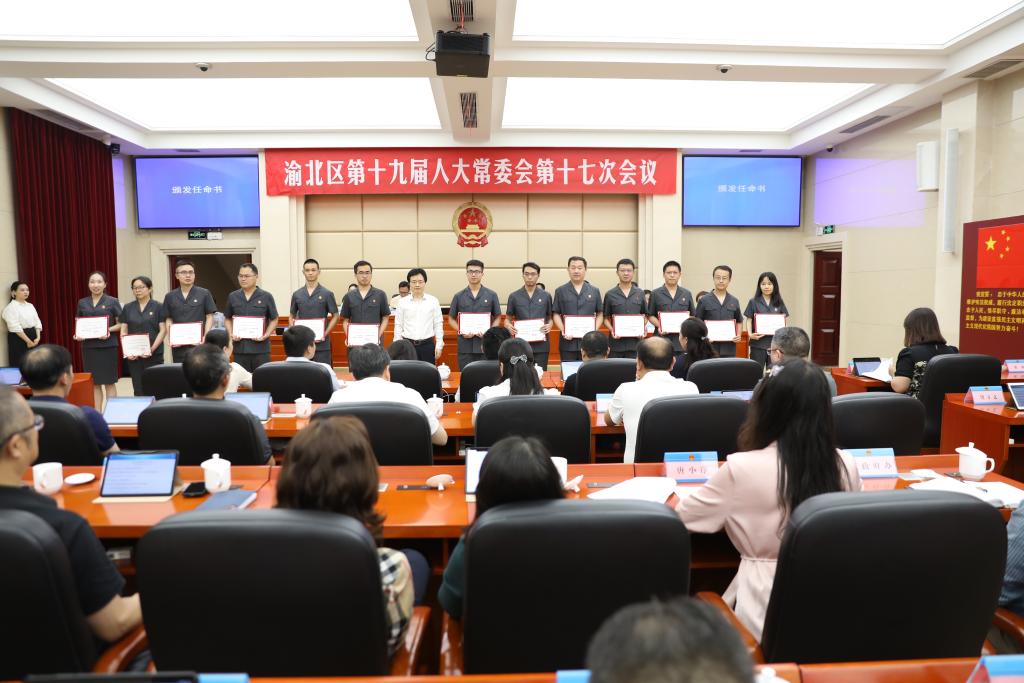 区人大常委会主任黄宗林颁发任命书