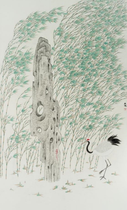 《春色如许》祝殿超 160×97cm 中国画 纸本设色  2024年