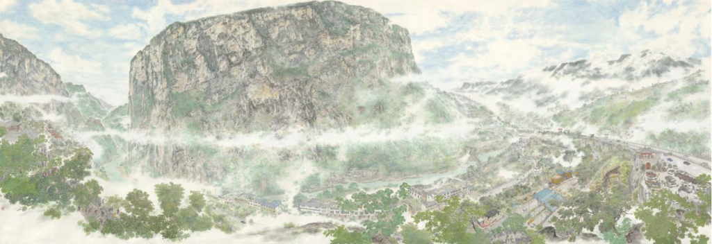 唐德福《豆沙关》中国画 630cmX220cm 2024