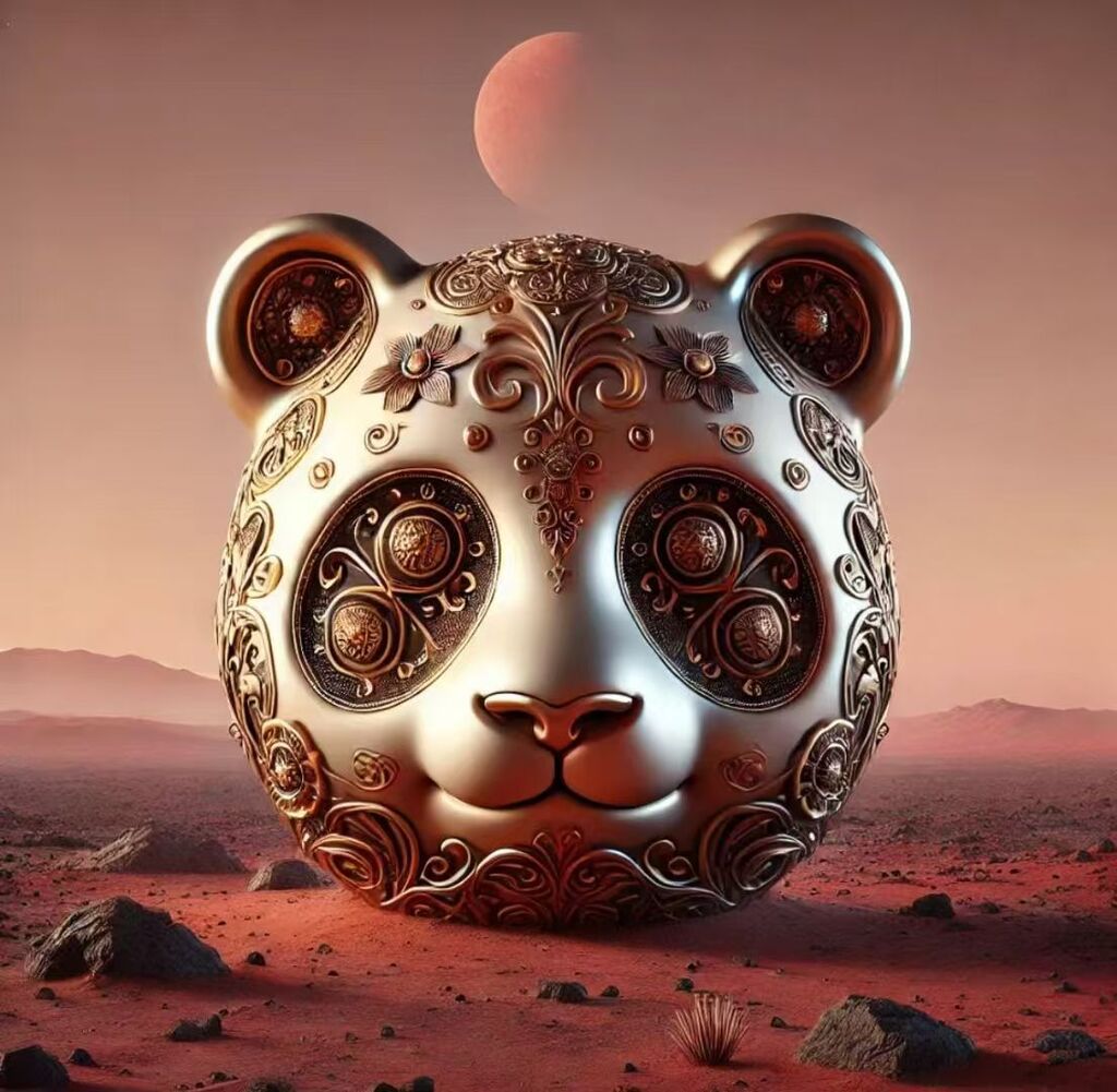 傅榆翔 《火星上的熊猫》 数字雕塑 尺寸可变  2024