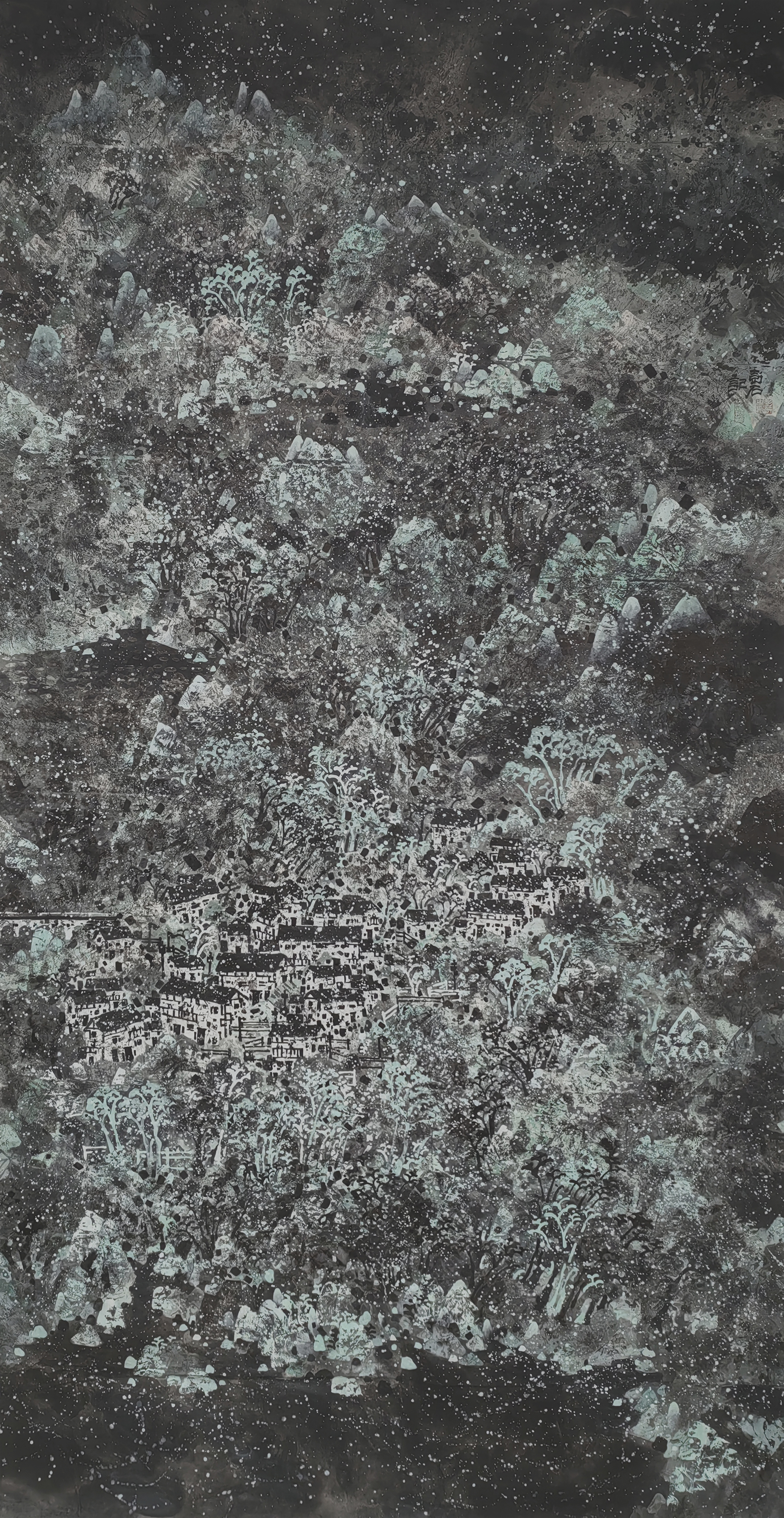 6 彭石 《巴山渝水之三月天》 中国画 240×124cm 2015年
