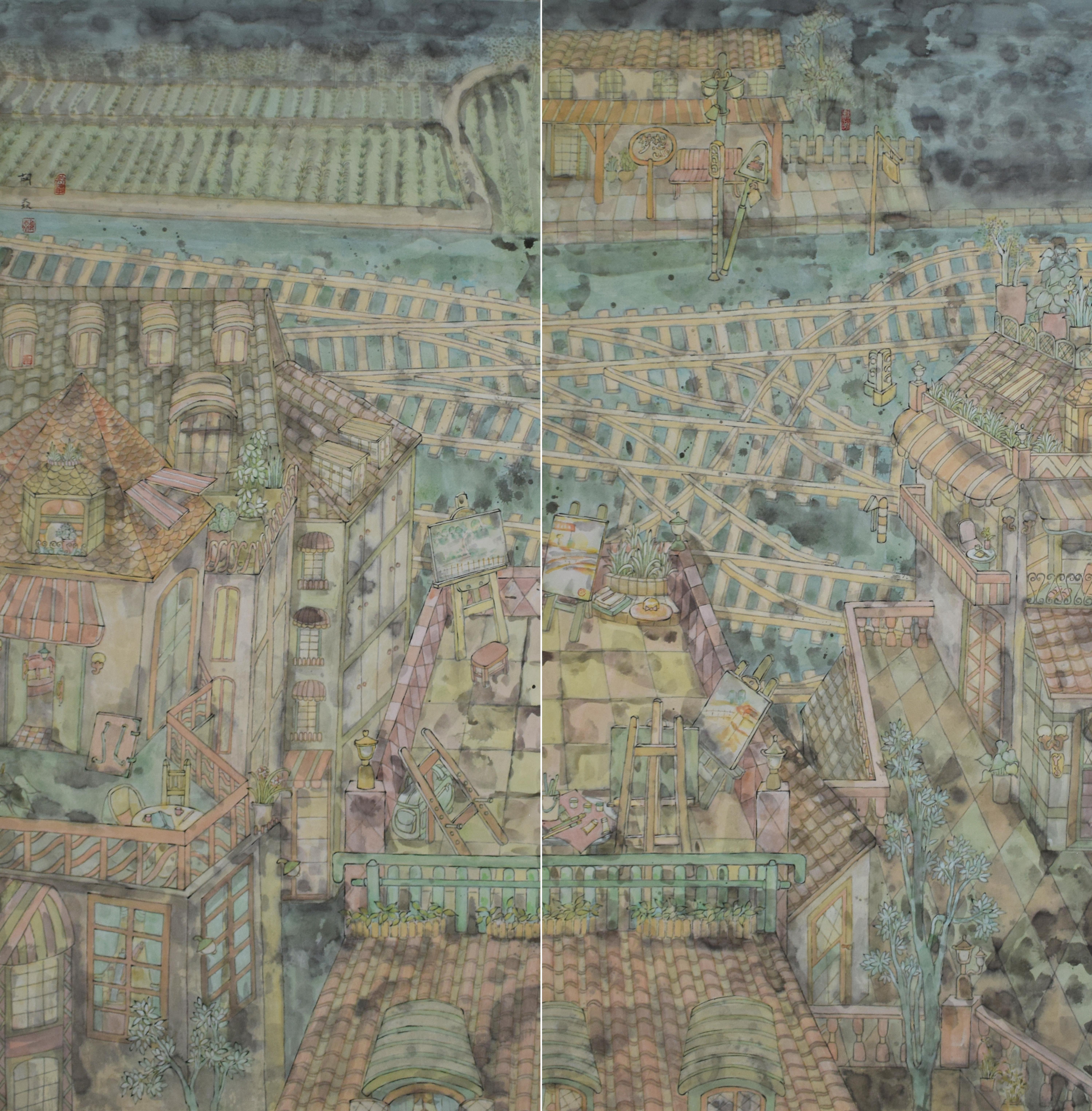 18 胡焱 《写生日志》 中国画 136cm
