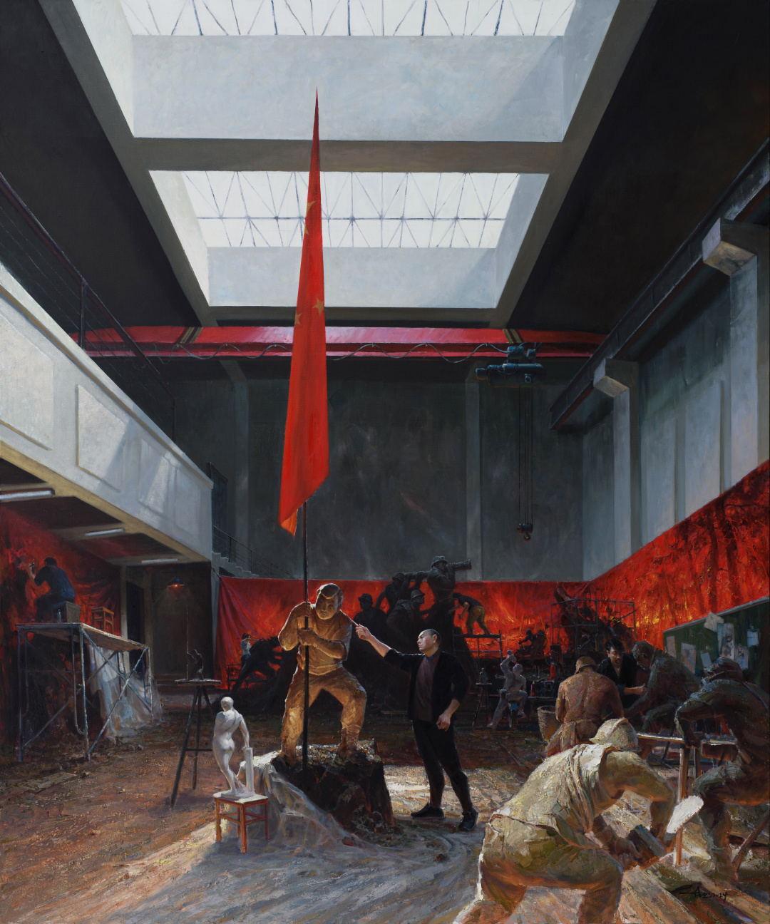 32 《凝聚》 李东仁 油画 200x240cm