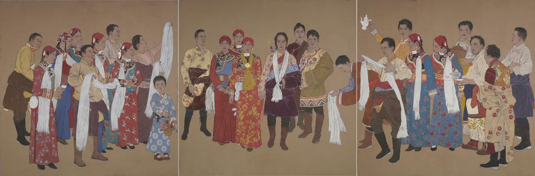 35 高晨栋《美好盛会》-壁画-2023年450cm_150cm