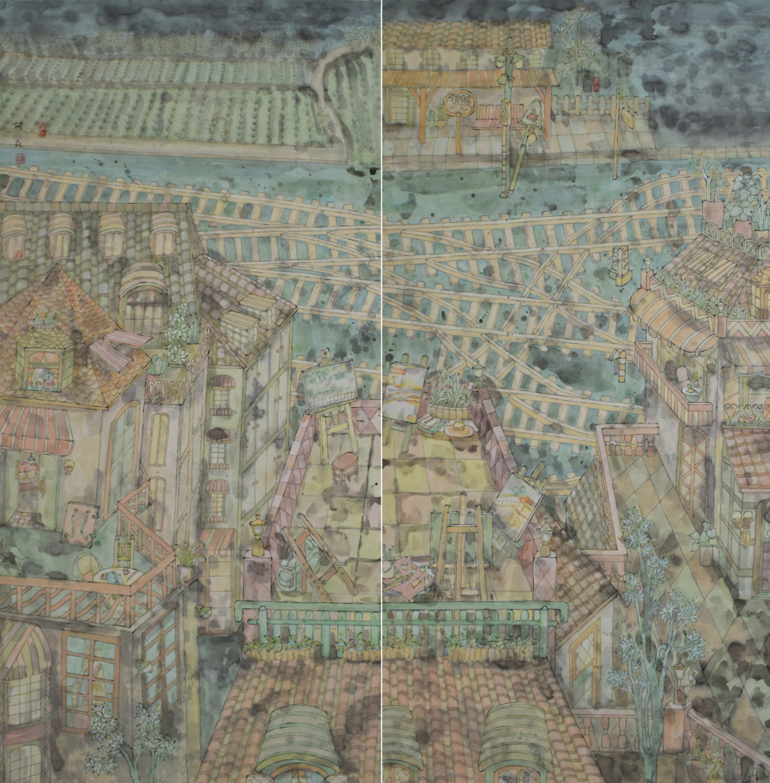 16 胡焱 《写生日志》 中国画 136cm