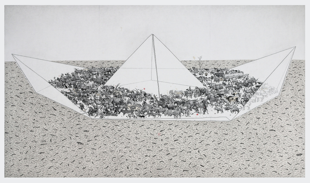 10 唐满文《备忘录之彼岸计划》69cm×120cm 铜版画 2017