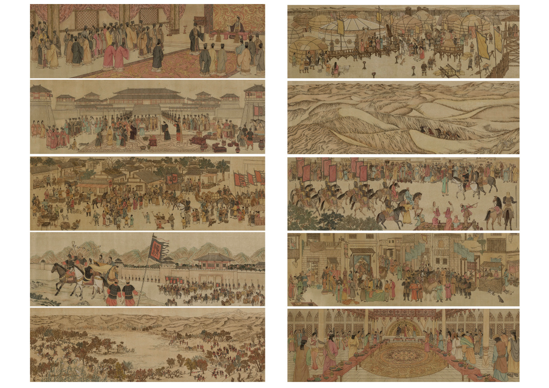 16 《凿空之旅》刘凯-30×100cm×10幅 纸本重彩 2019年