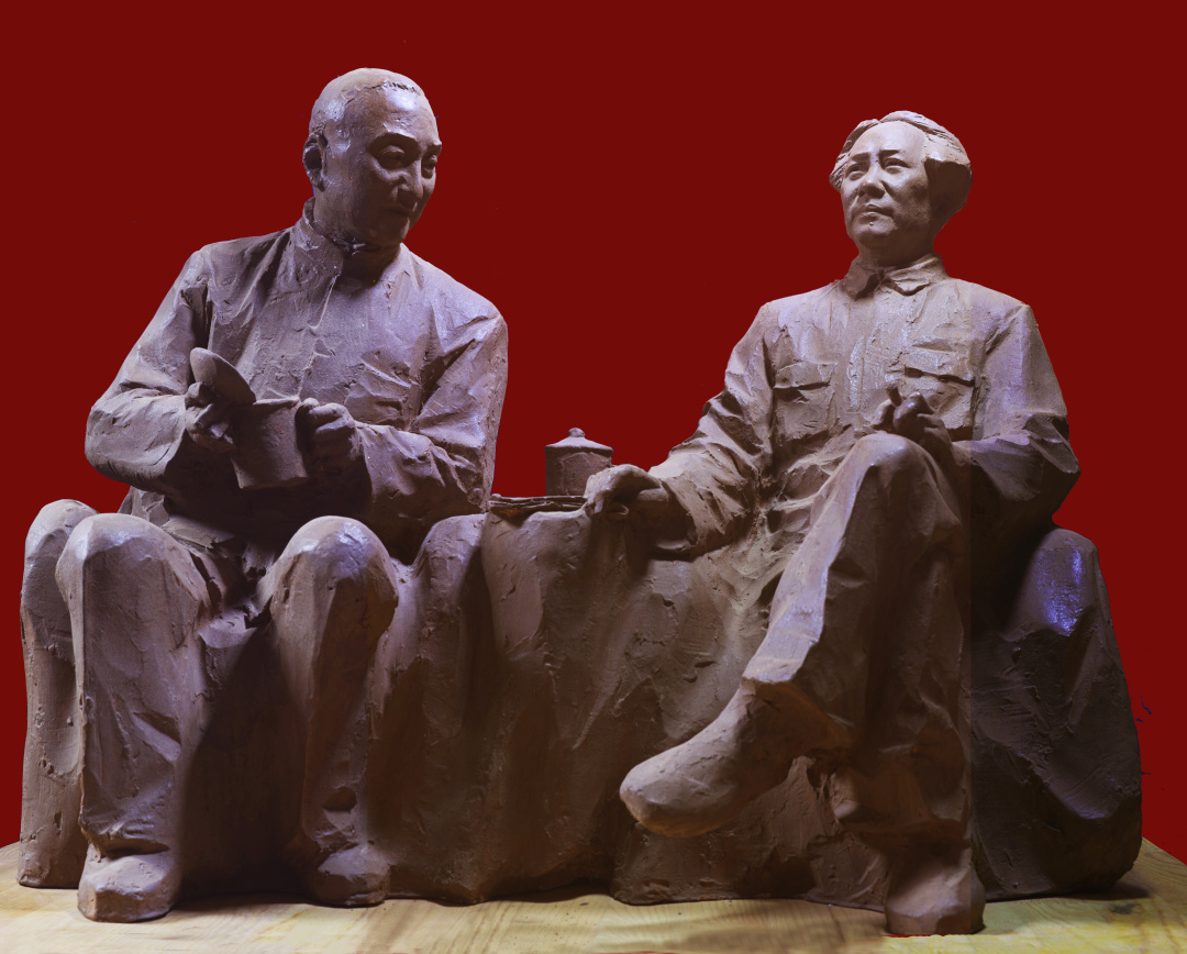 12 张俊德 《窑洞对》 雕塑 100x60x45cm 2021年