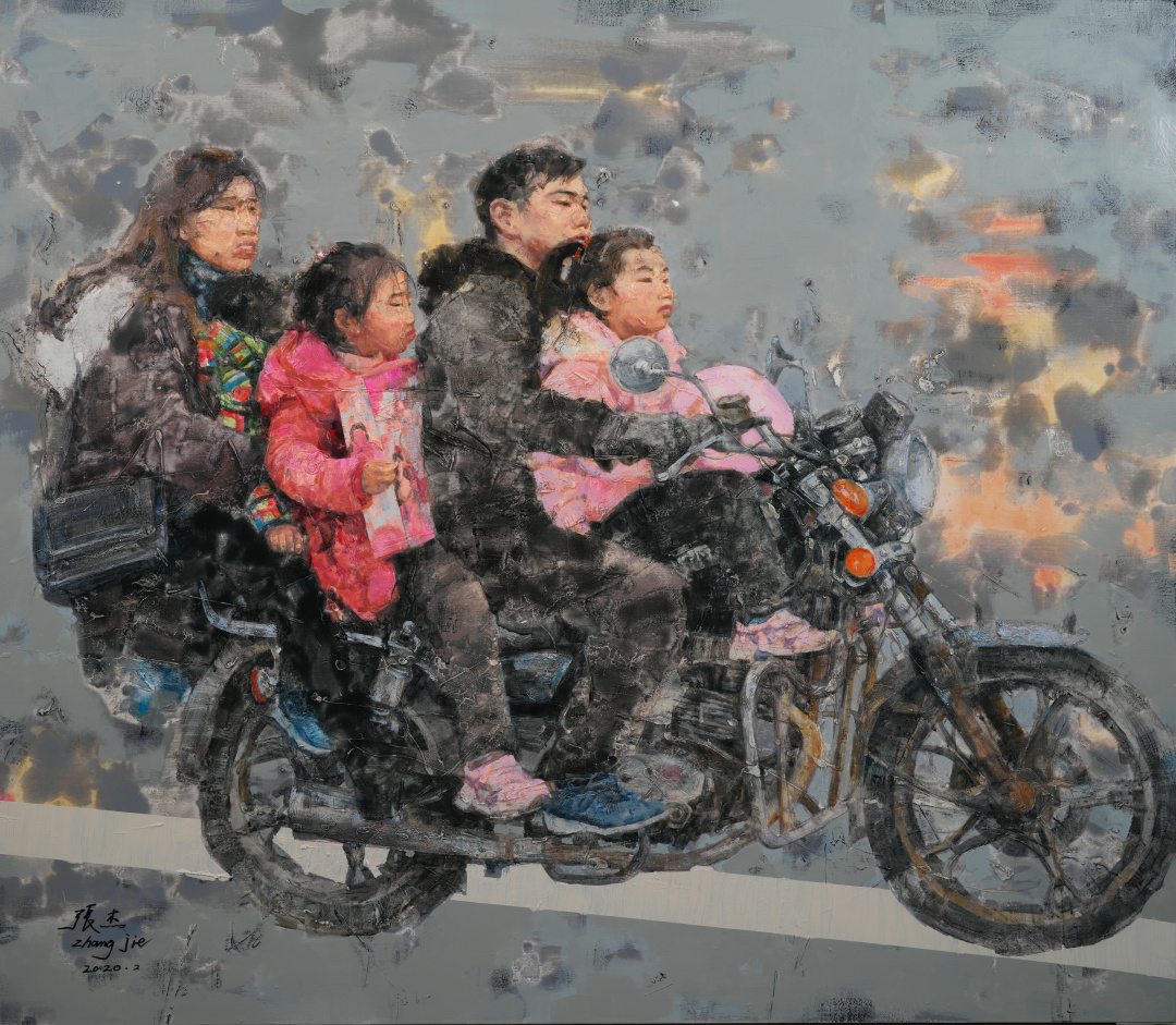 5 张杰油画 《追梦人》 之三 150X130 2018年重庆市文联美术创作资助项目