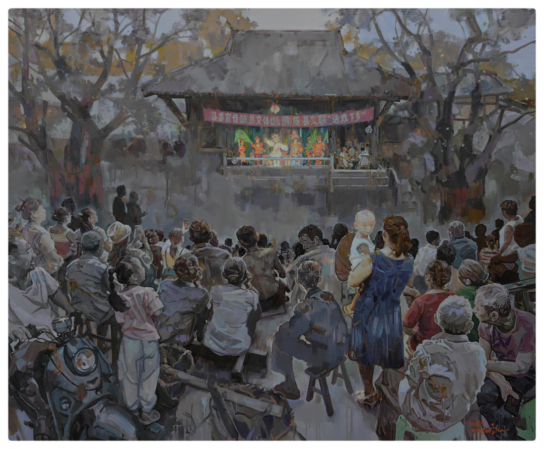 18 《社戏》布面油画 200cm x 196cm 2022