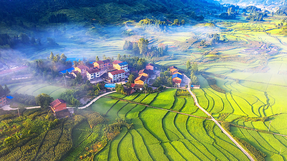 石柱乡村美景。市农业农村委供图