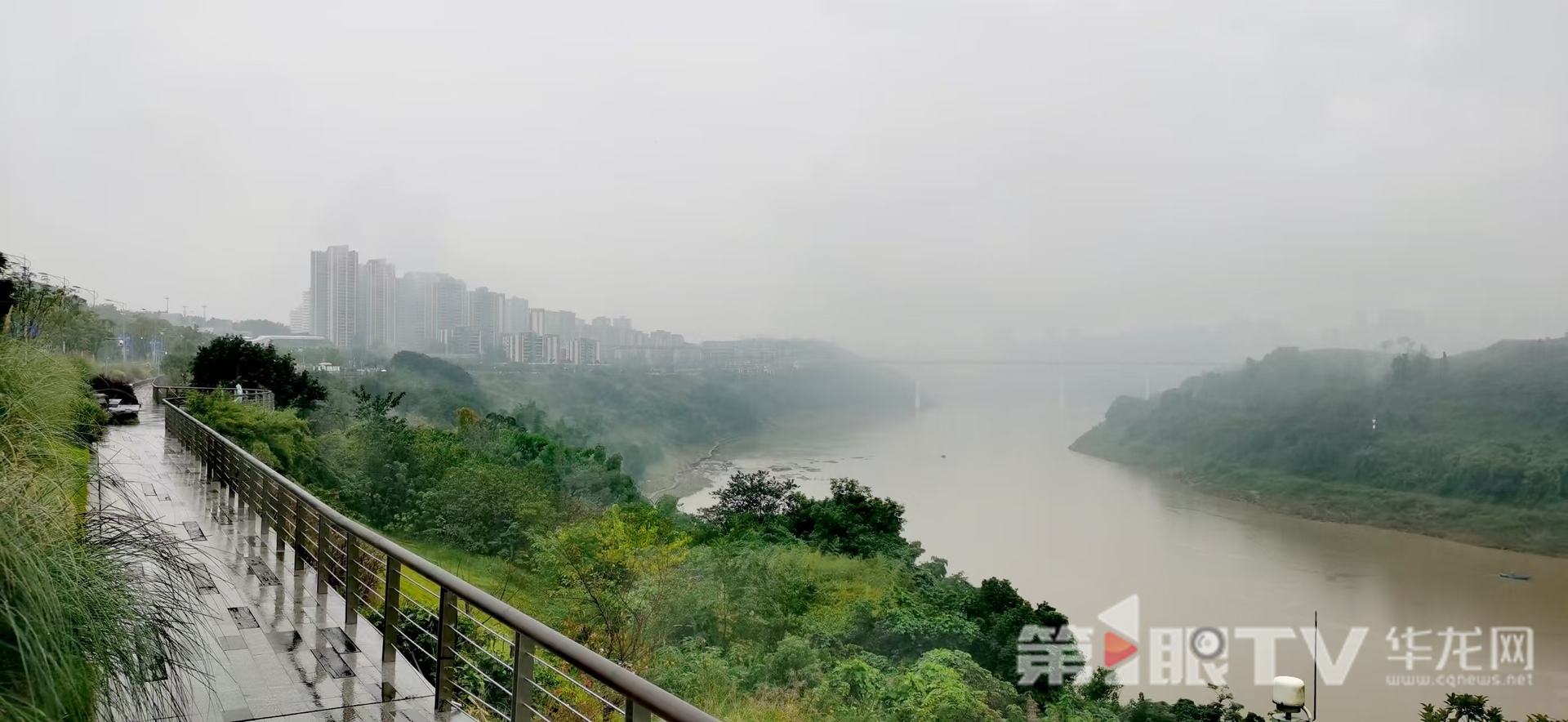 今日重庆中心城区有雨。第1眼TV-华龙网记者 陈洋 摄