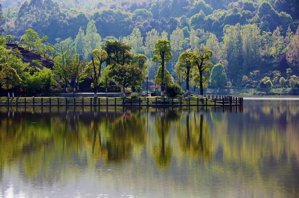 临江河永川段水清岸绿景美。重庆市水利局供图