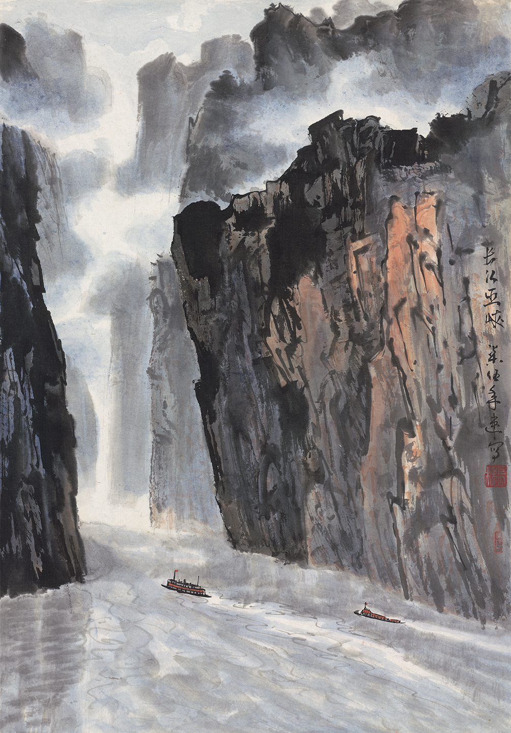 2 杨长槐 1975 长江巫峡 50×35cm