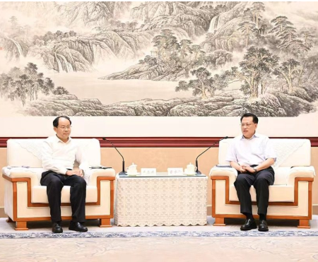 袁家军胡衡华会见国家国防科工局局长单忠德一行