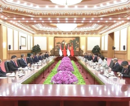 习近平会见新加坡总理黄循财