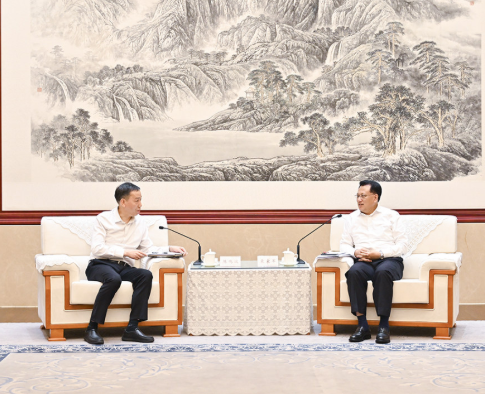 袁家軍會見中國航天科技集團董事長陳鳴波一行