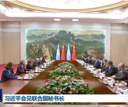 习近平会见联合国秘书长古特雷斯