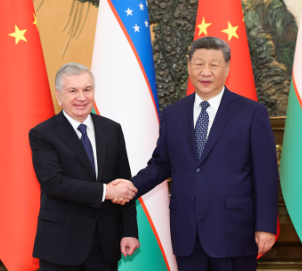 习近平会见乌兹别克斯坦总统米尔济约耶夫