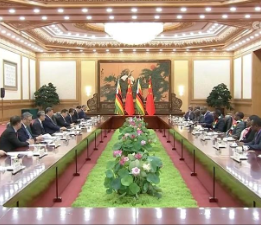 习近平会见津巴布韦总统姆南加古瓦