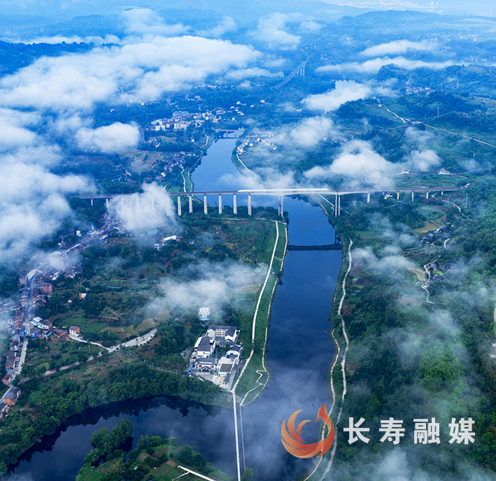 龙溪河畔4桥同框