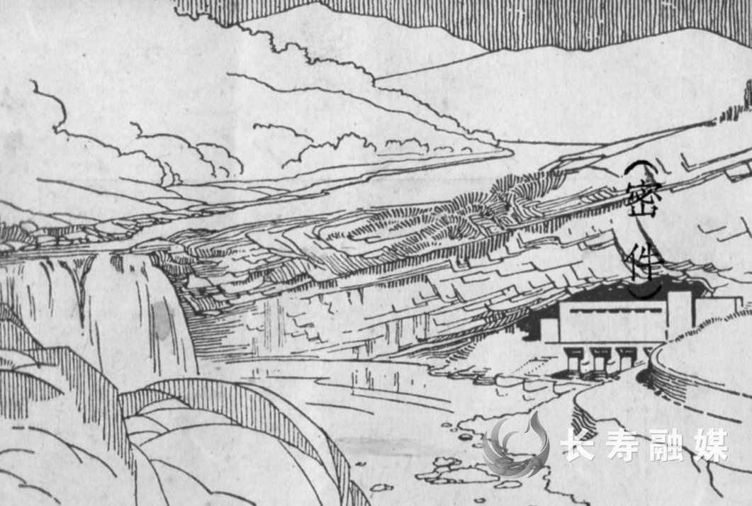 1939年,张光斗设计的龙溪河下清渊硐电站概貌图