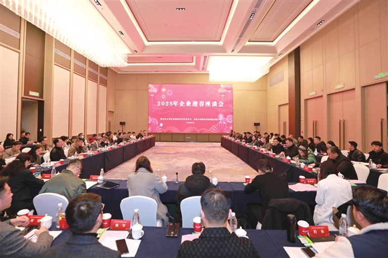 图为迎春座谈会现场。