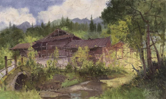 美丽中益乡系列之四 布面油画 60×100cm 2020