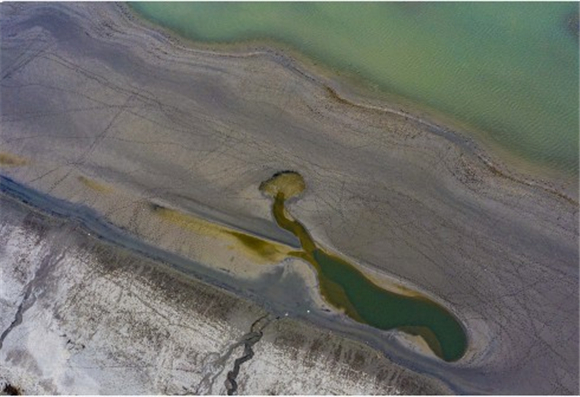 罗霍洲江滩（无人机照片）。新华社记者 杜华举 摄2
