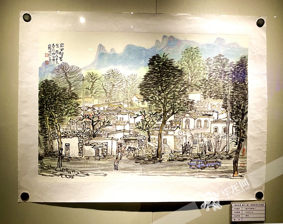 张培武中国画写生作品展展出作品。华龙网-新重庆客户端记者 李黎 摄 张培武中国画写生作品展展出作品。华龙网-新重庆客户端记者 李黎 摄