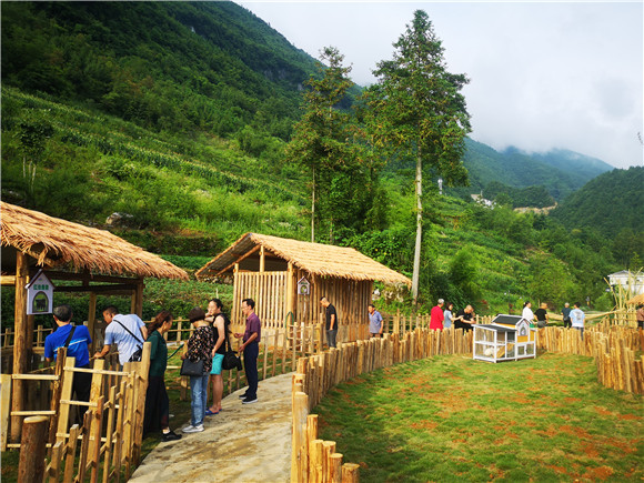 游客在红池云乡开心农场参观。巫溪县文化旅游委供图 华龙网发