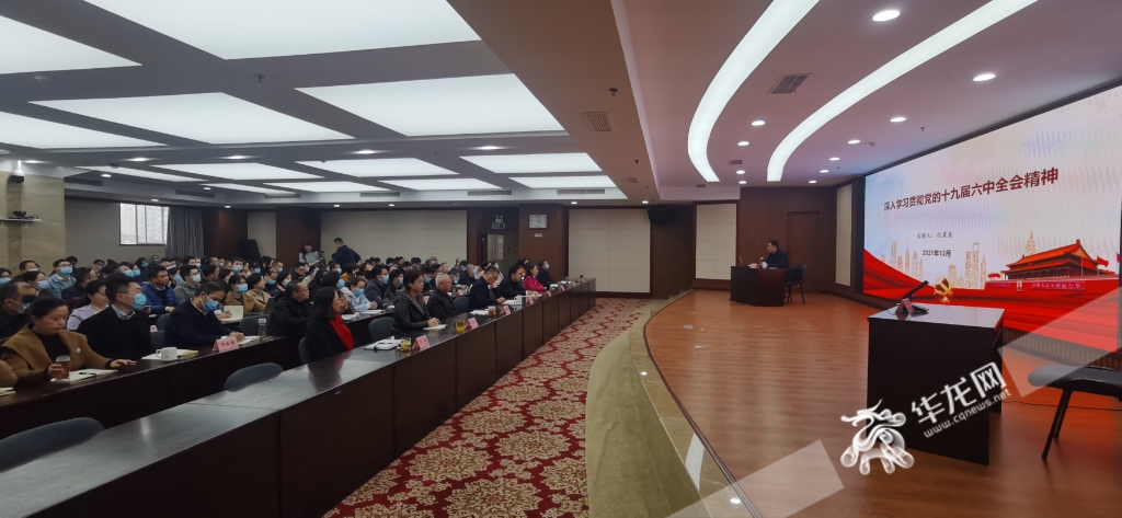 重庆市审计系统学习贯彻党的十九届六中全会精神 。华龙网-新重庆客户端记者 陈毅 摄