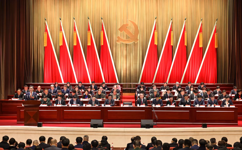 中国共产党重庆市渝北区第十五次代表大会开幕。通讯员 朱云卿 摄