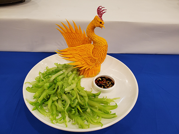 菜肴“孔雀芥蓝”。受访者供图 华龙网-新重庆客户端发
