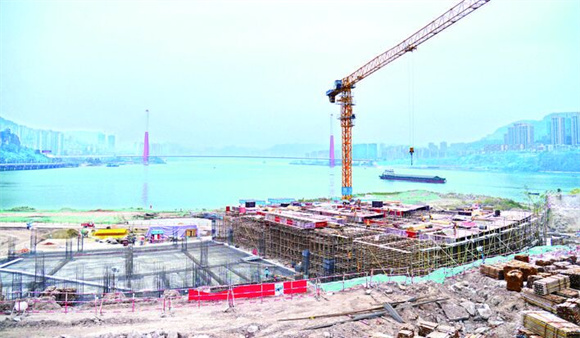 科技馆主体建设正酣。通讯员 付作侨 摄 科技馆主体建设正酣。通讯员 付作侨 摄