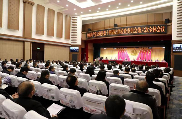 4  会议以电视电话会议形式举行，云阳各乡镇（街道）设分会场。 通讯员 赵晓龙 摄