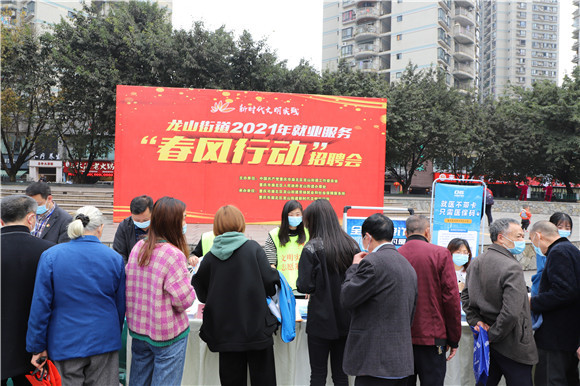 渝北龙山街道举办“春风行动”招聘会。龙山街道办事处供图 华龙网发