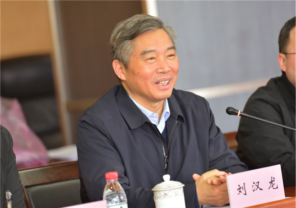 重庆大学副校长刘汉龙讲话。市地勘局供图 华龙网发