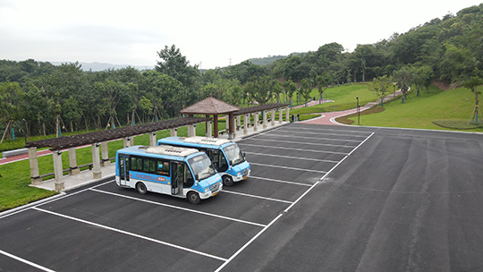 广阳岛智创生态城首个生态公交始末站场建成投用。通讯员 张皓玮 摄
