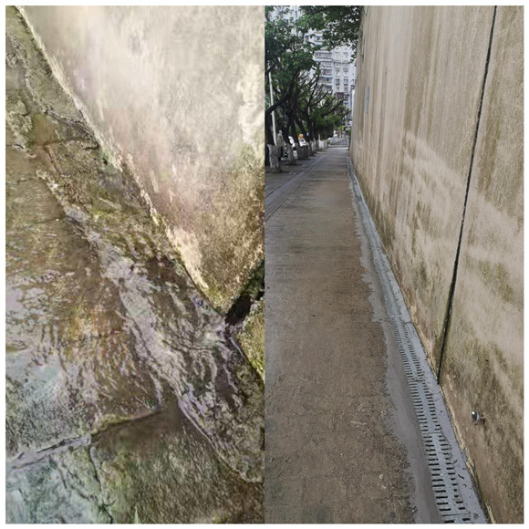 整修前（左）和整修后（右）对比图。联芳街道办事处供图 华龙网发